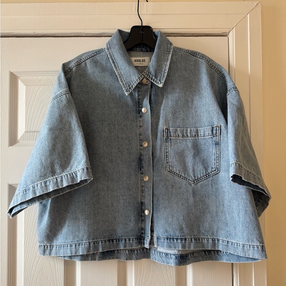 AGOLDE RONA BOX SHIRT IN EFFECT - Picture 5 of 12